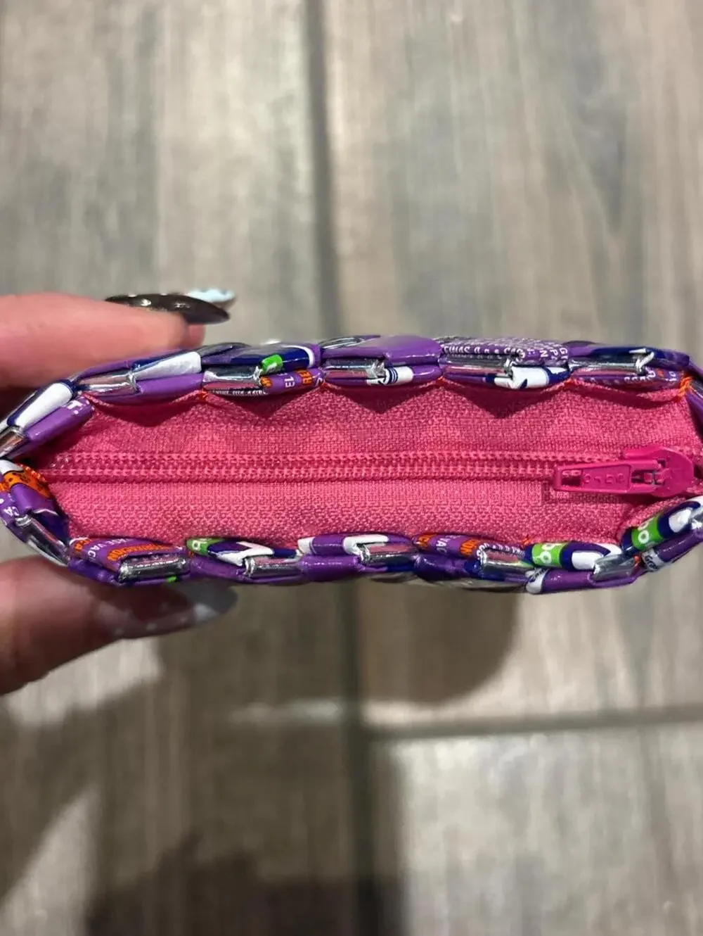 Women's Multi and Purple Wallet-purs